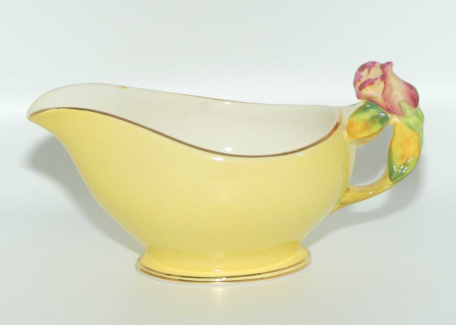 Royal Winton Rosebud pattern mayonnaise jug and saucer | Yellow Body