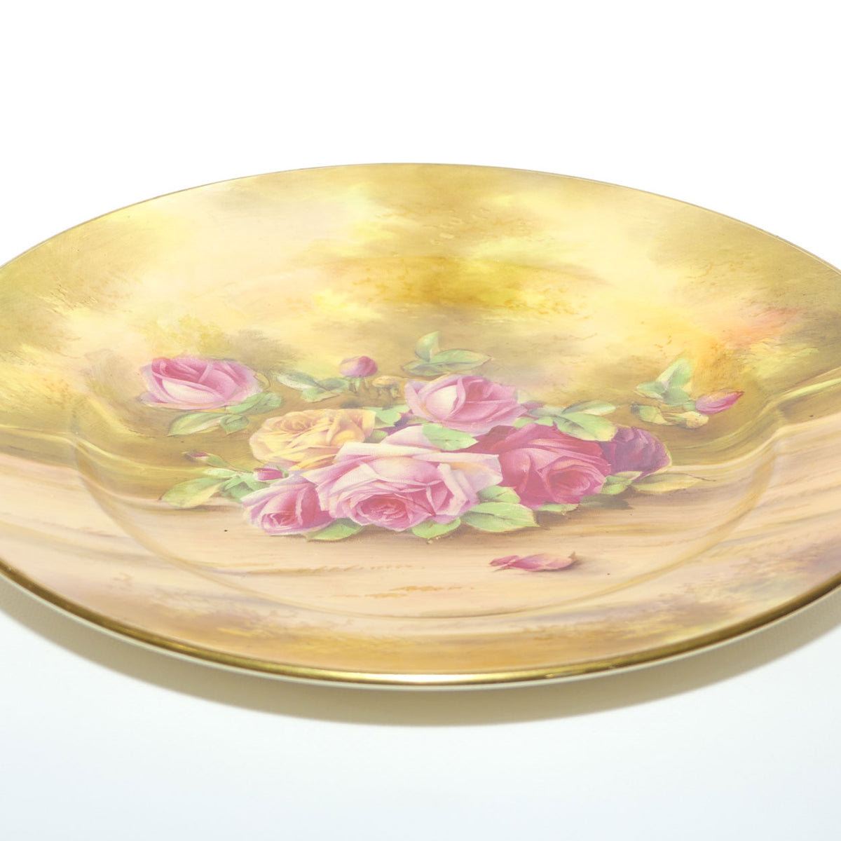 Royal Winton handpainted Roses decorated plate | 31cm diam | signed B Austin