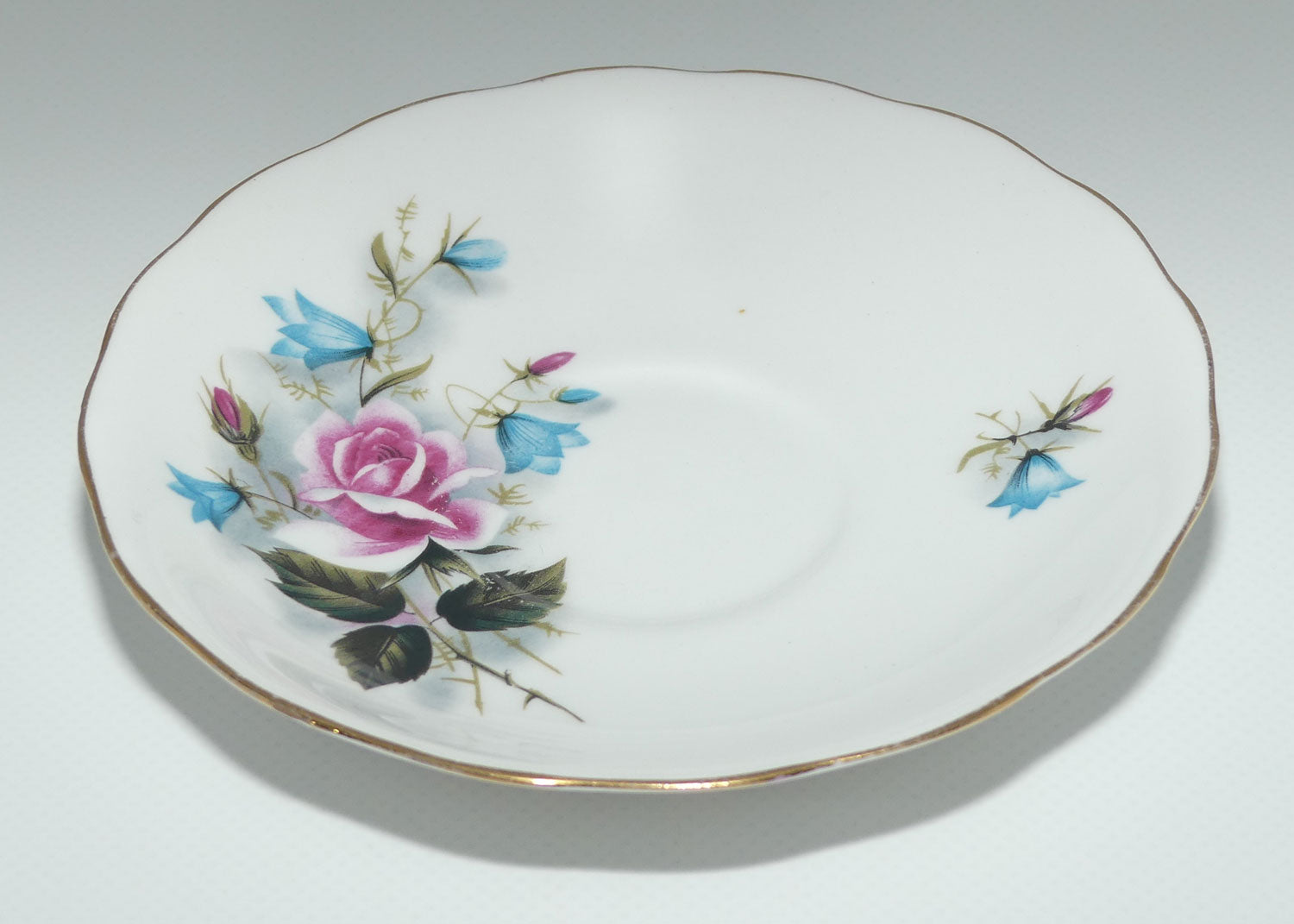 Royal Vale Bone China Pink Rose | Blue Harebell trio