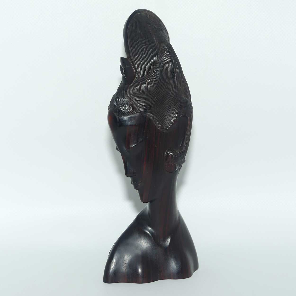 Early to Mid 20th Century South East Asian carving of Elegant Woman | Rosewood