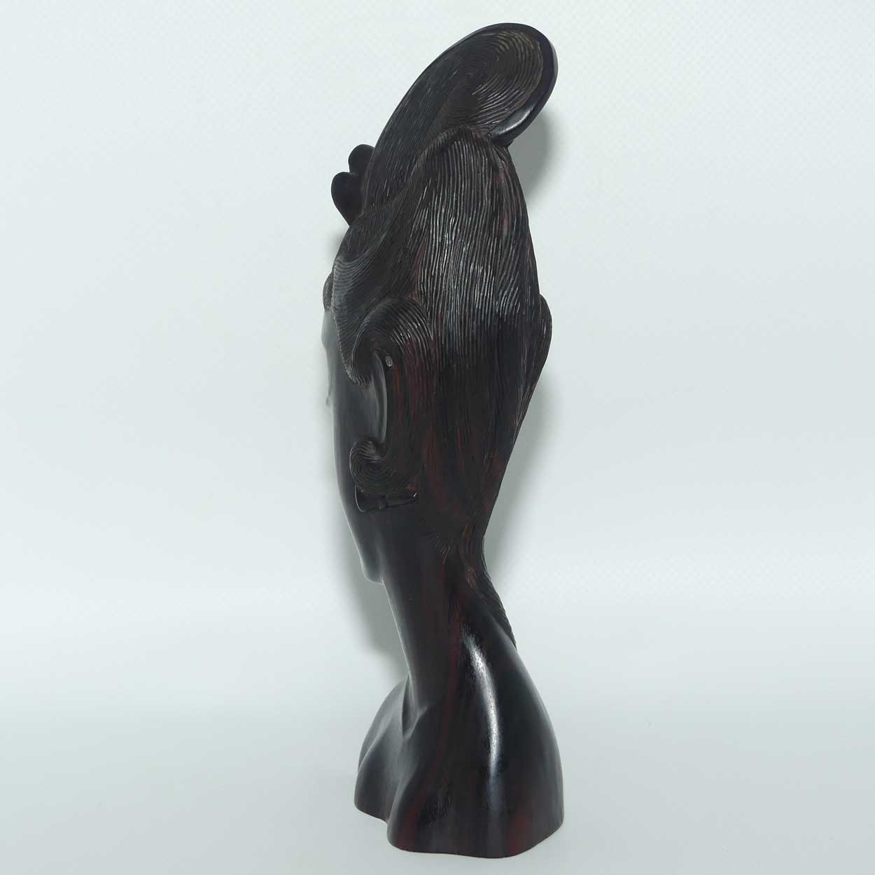 Early to Mid 20th Century South East Asian carving of Elegant Woman | Rosewood