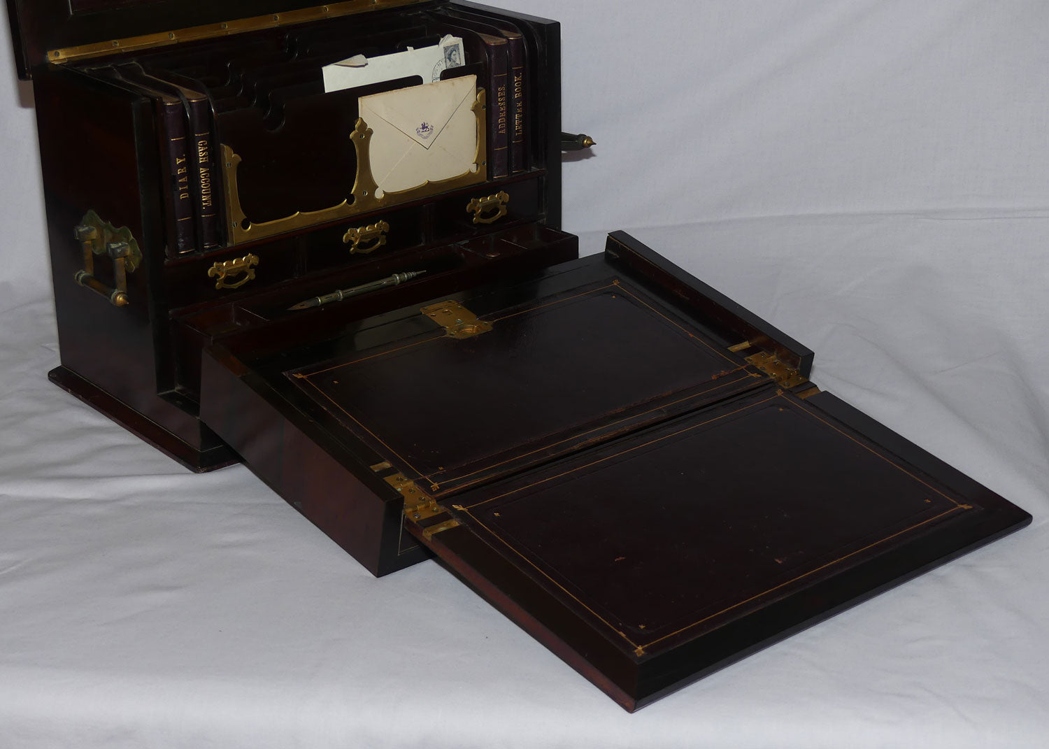 An Early to Mid Victorian Rosewood Travelling Office Writing Box | Compendium