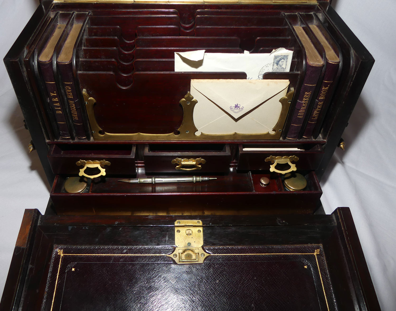 An Early to Mid Victorian Rosewood Travelling Office Writing Box | Compendium