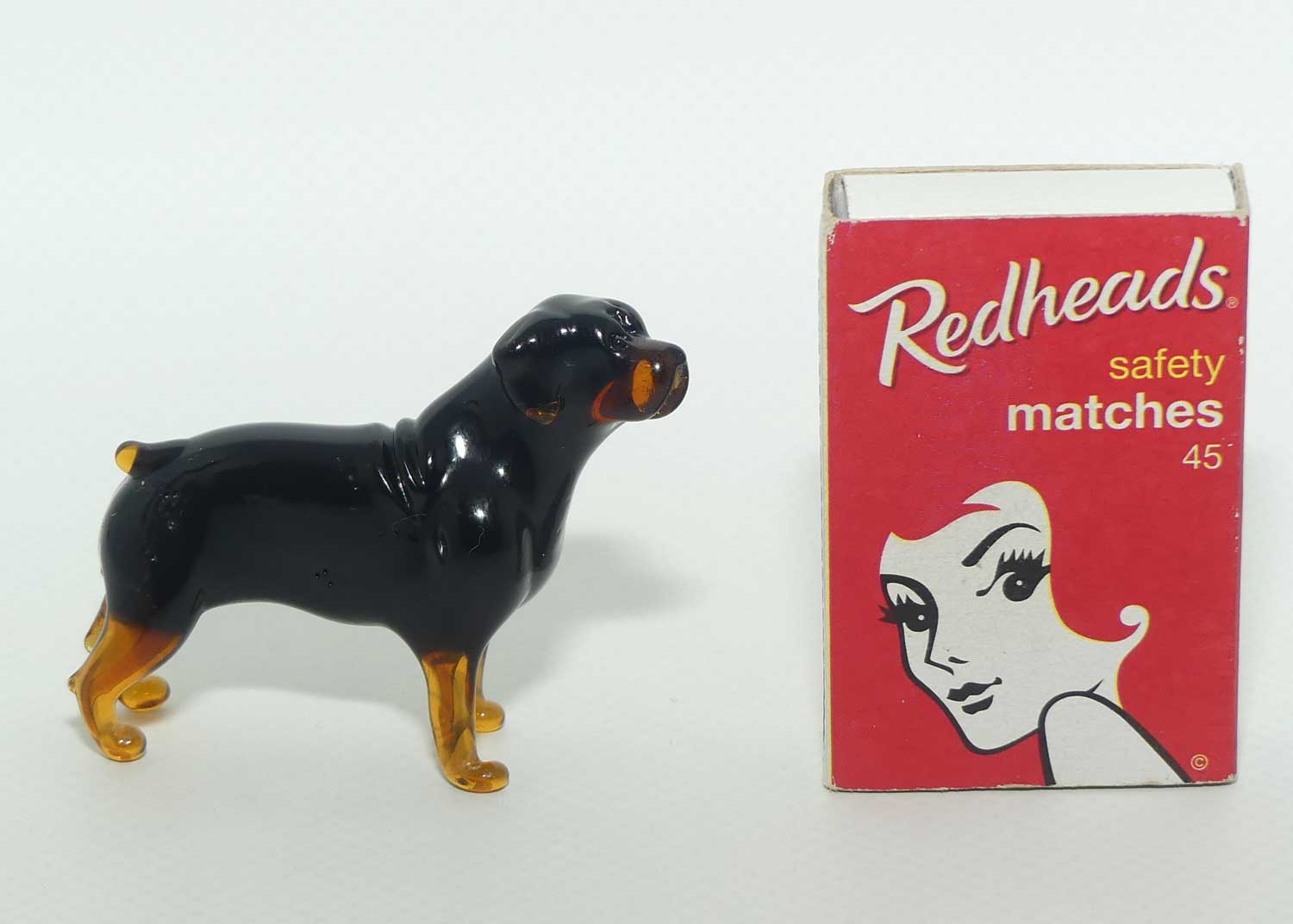 Fine quality Russian Lampwork Glass Rottweiler