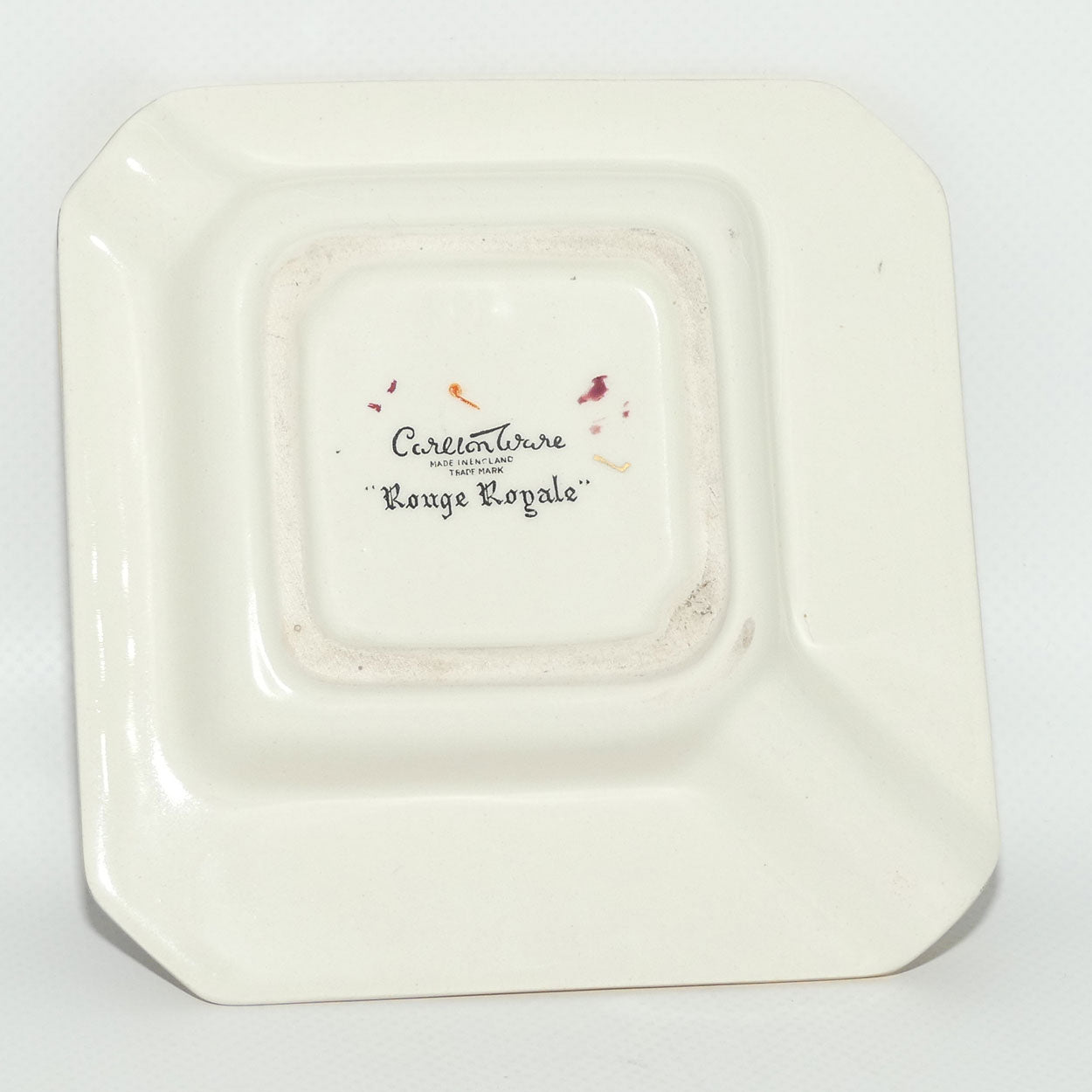 Carlton Ware Rouge Royale Pagoda ashtray | 12.5cm square