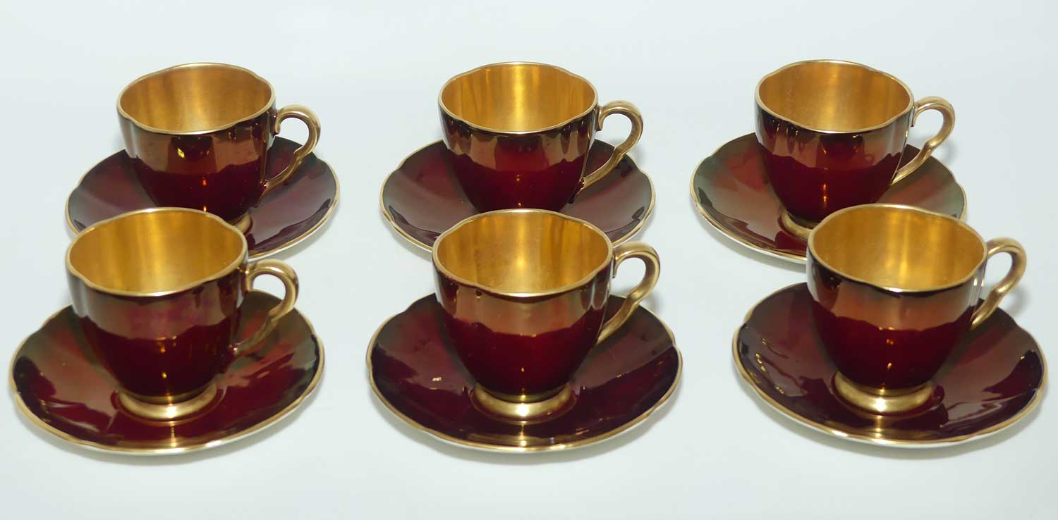 Carlton Ware Rouge Royale 15 piece coffee set