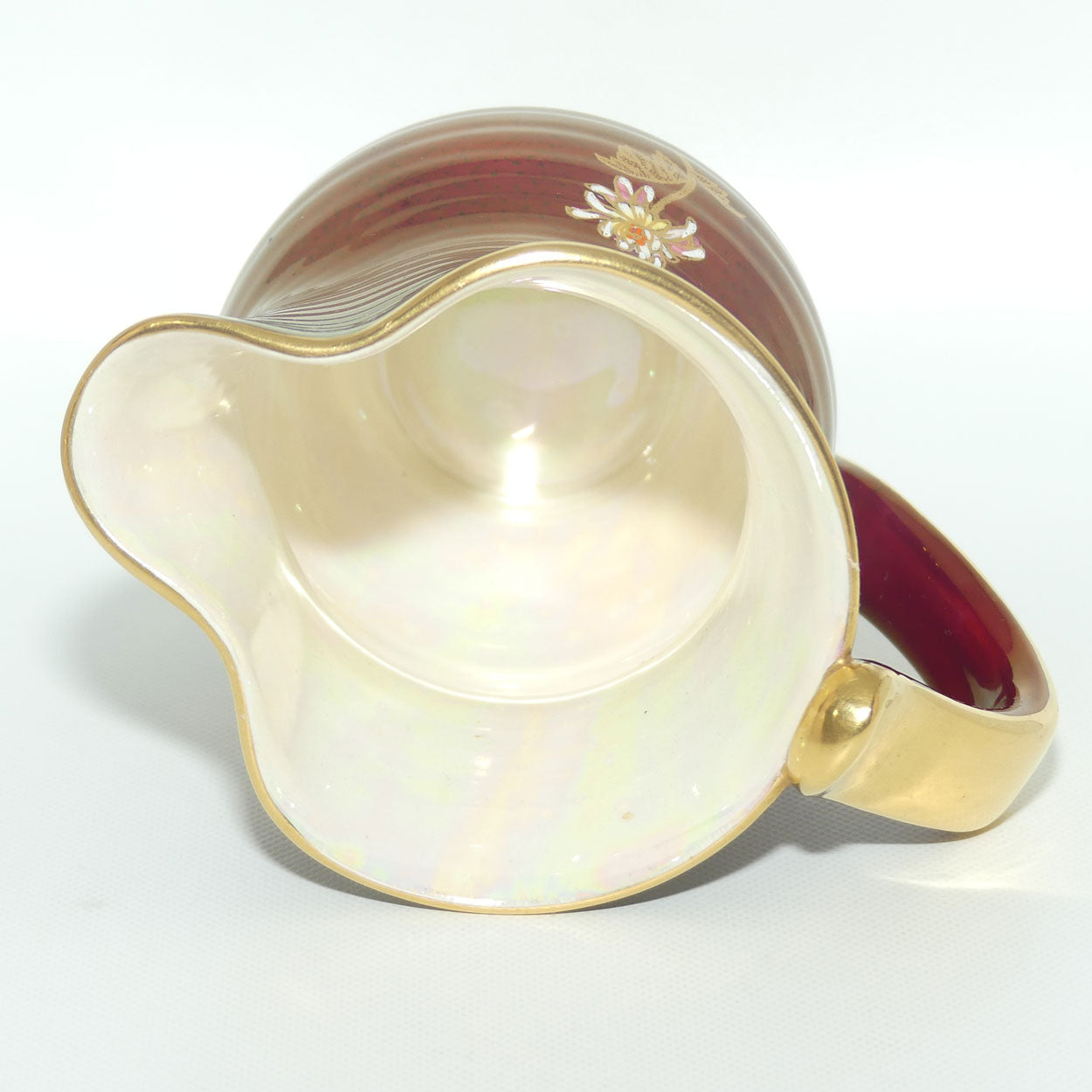 Crown Devon Fieldings Rouge Floral design jug | 11cms