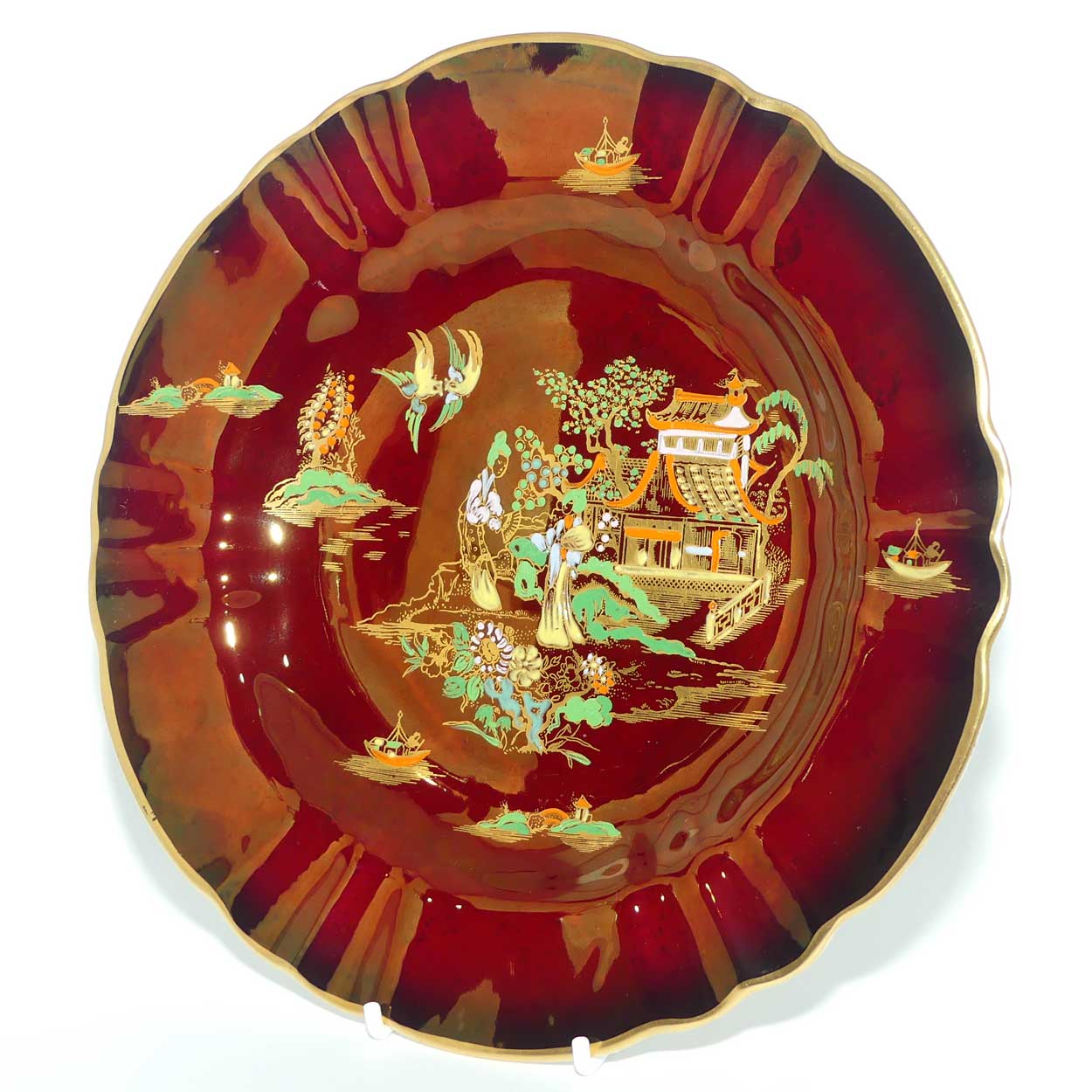 Carlton Ware Rouge Royale Pagoda plate | 9 inch diam