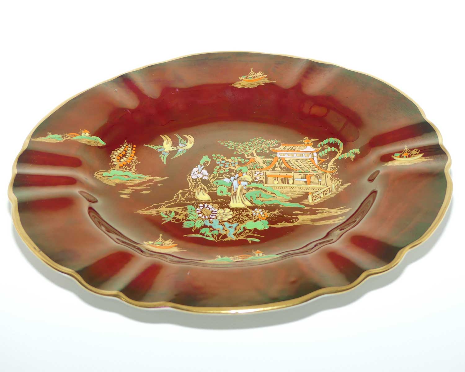 Carlton Ware Rouge Royale Pagoda plate | 9 inch diam