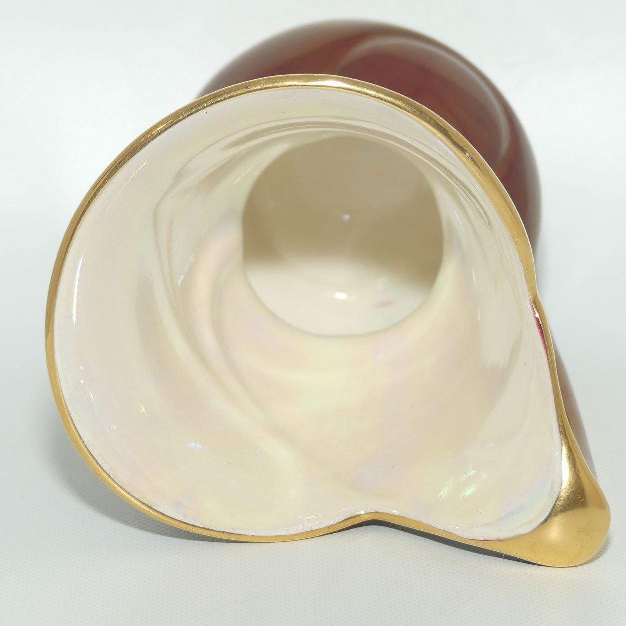 Crown Devon Fieldings Rouge Tall Ships design jug | signed D Cole | 12.5cms