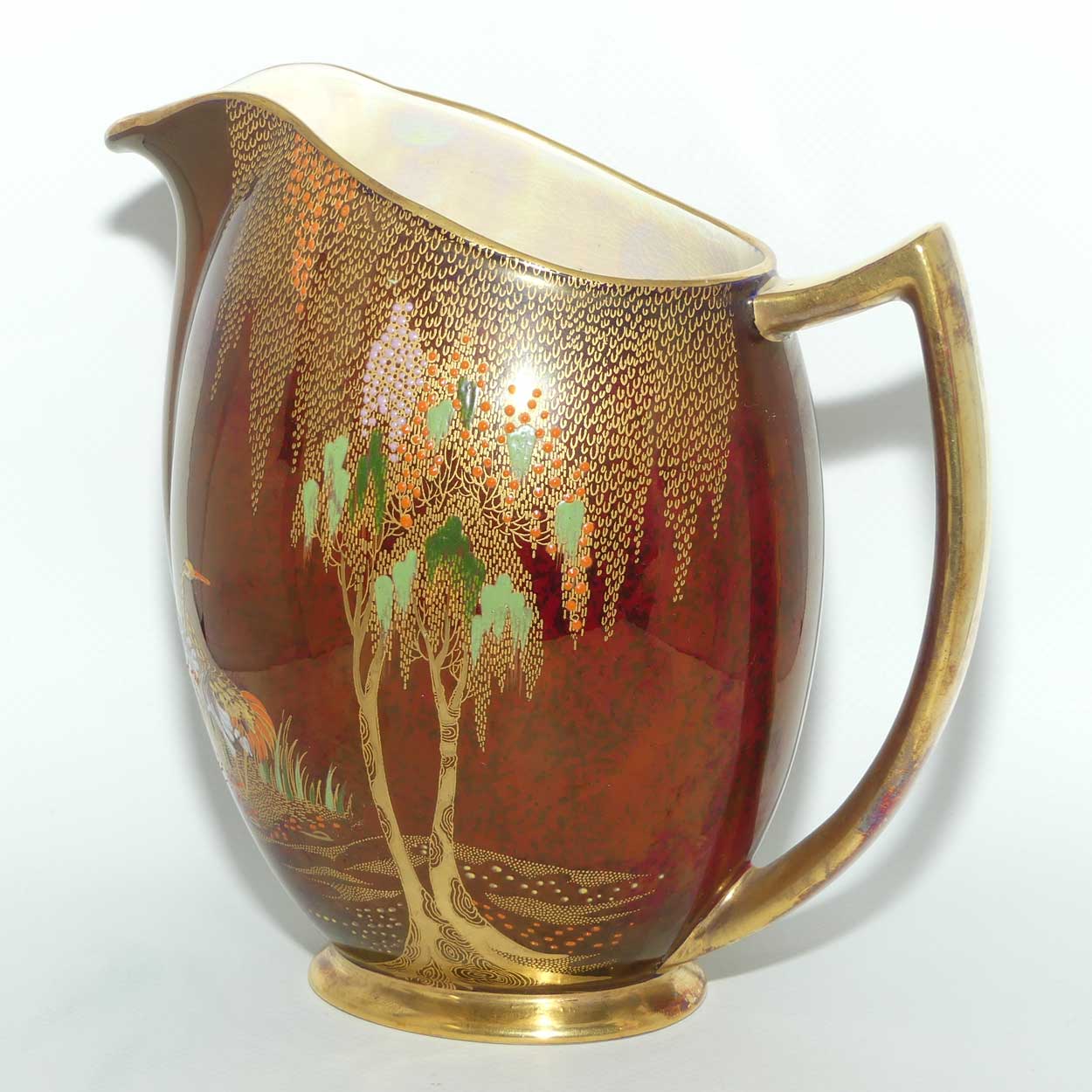 Carlton Ware Rouge Royale jug | Storks | Shape 1676