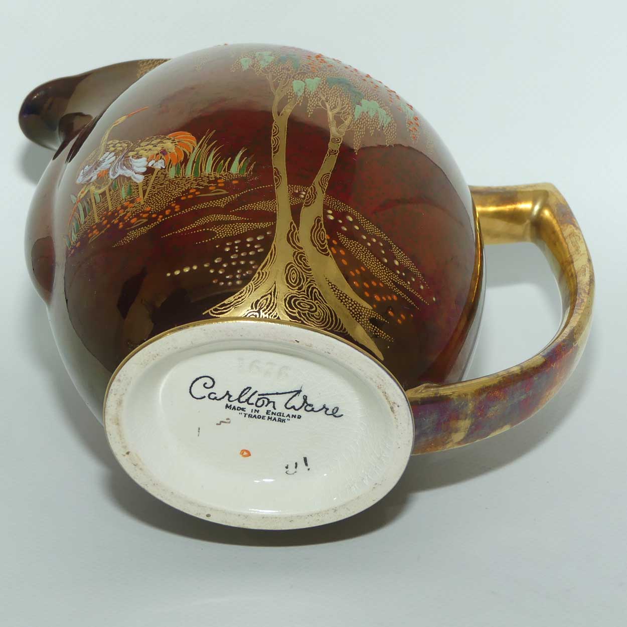 Carlton Ware Rouge Royale jug | Storks | Shape 1676
