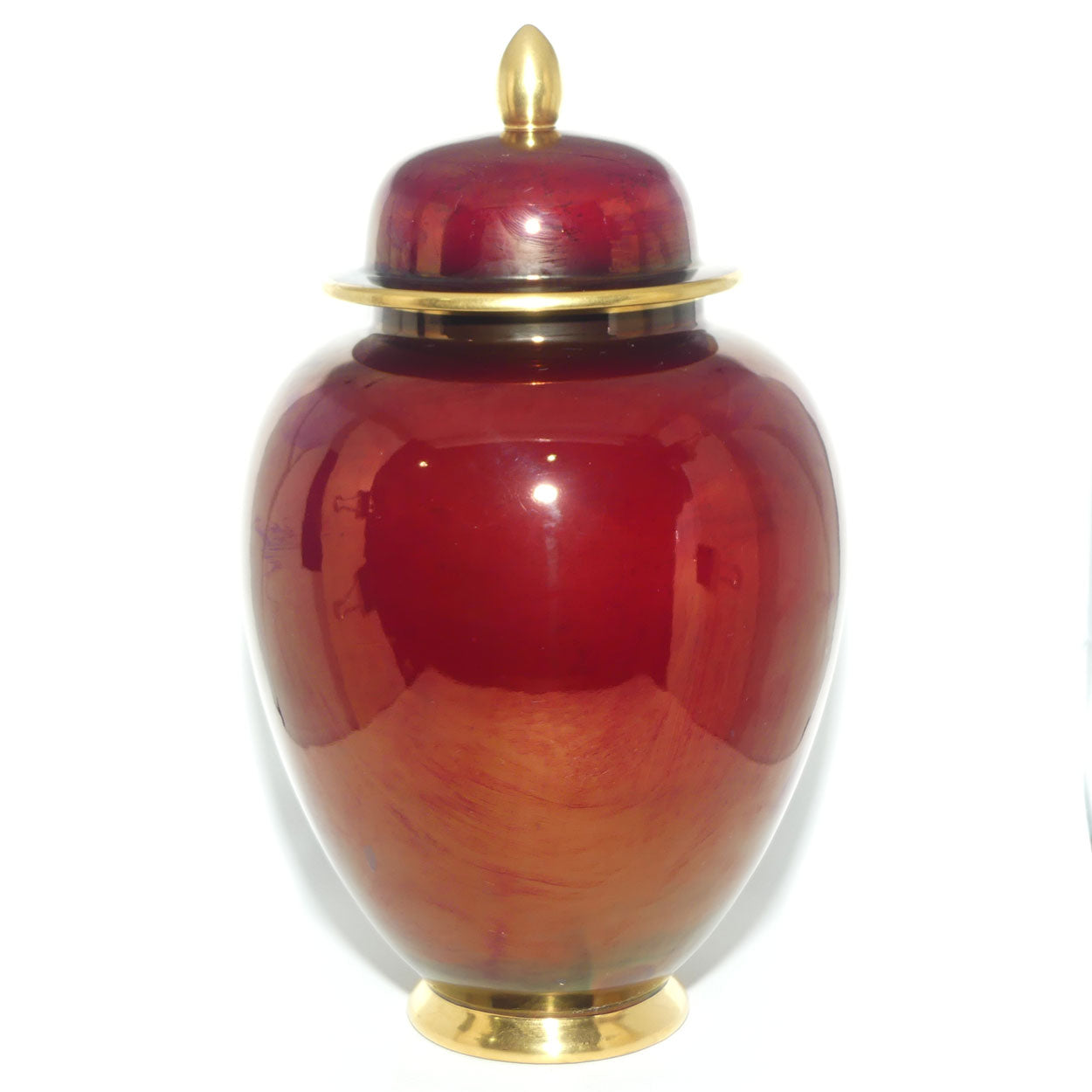 Carlton Ware Rouge Royale large lidded urn | 28cm tall