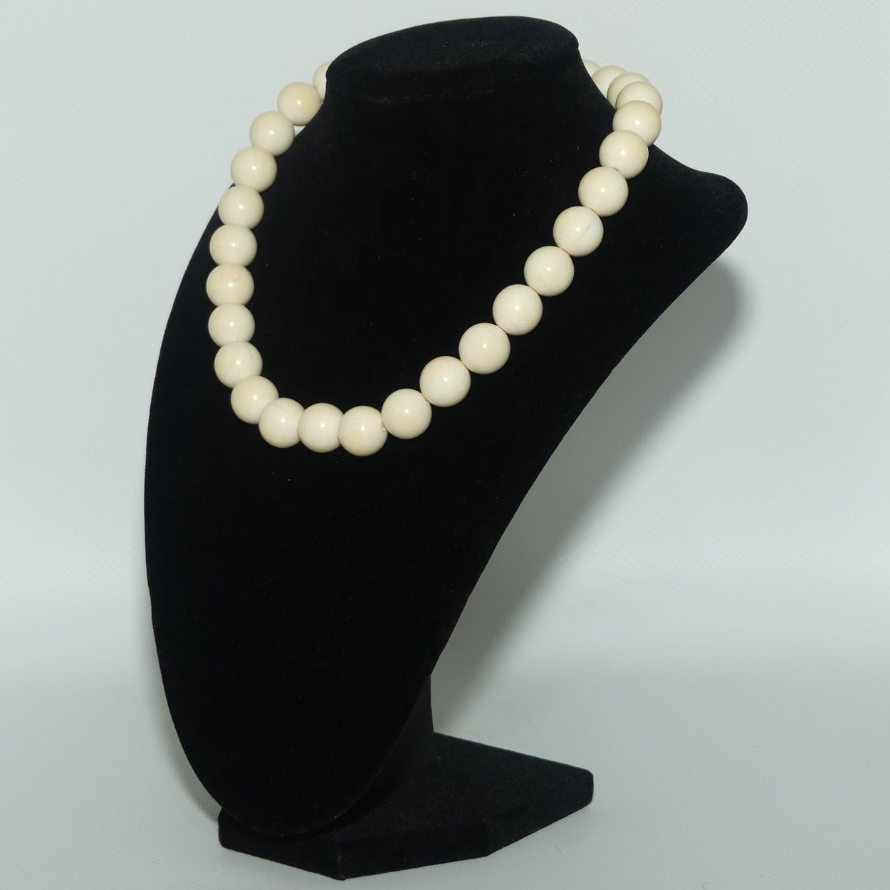 Superb Antique set of Round form Ivory Beads | 12 to 13mm thick