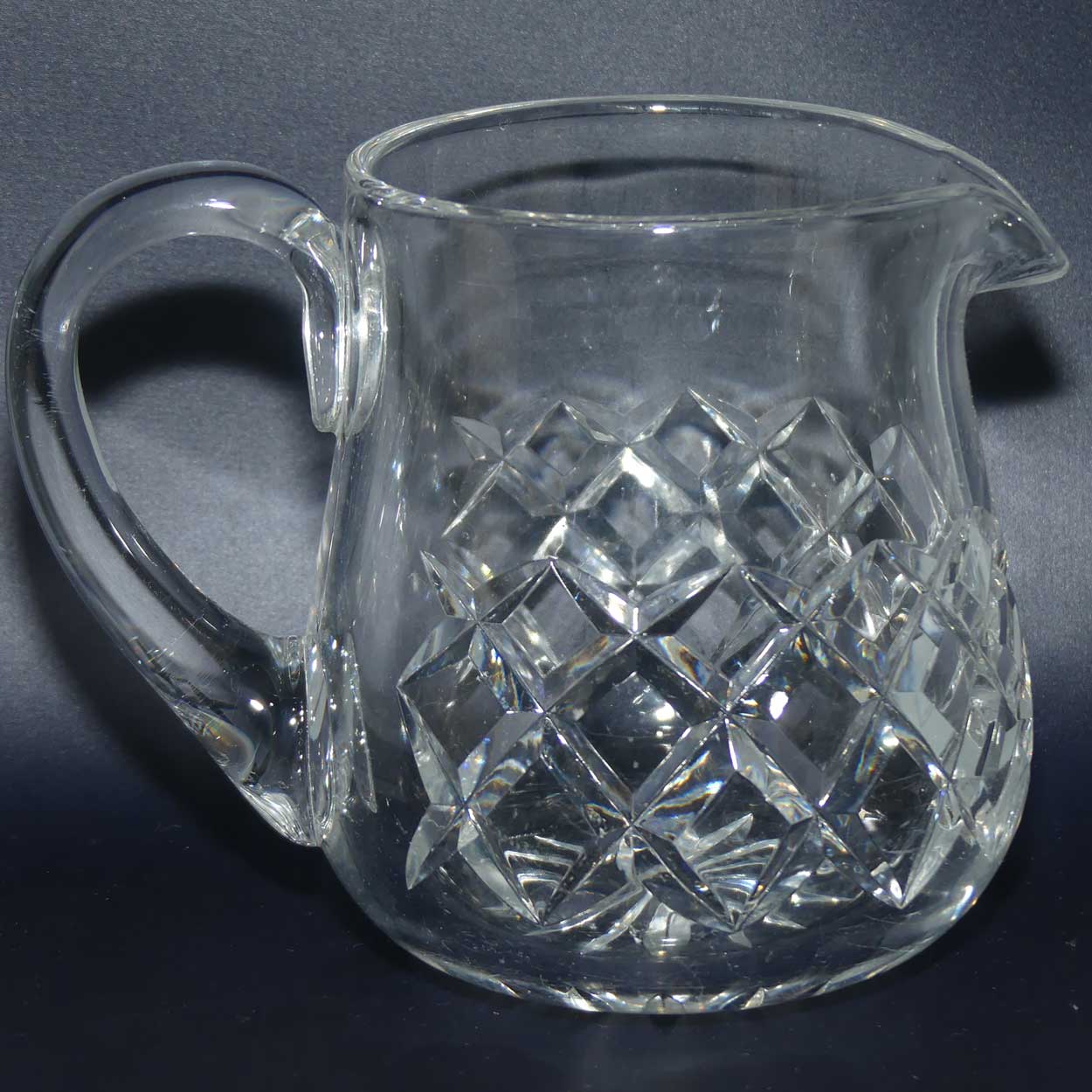 Round body Diamond Cut Crystal jug | Whisky Water Jug