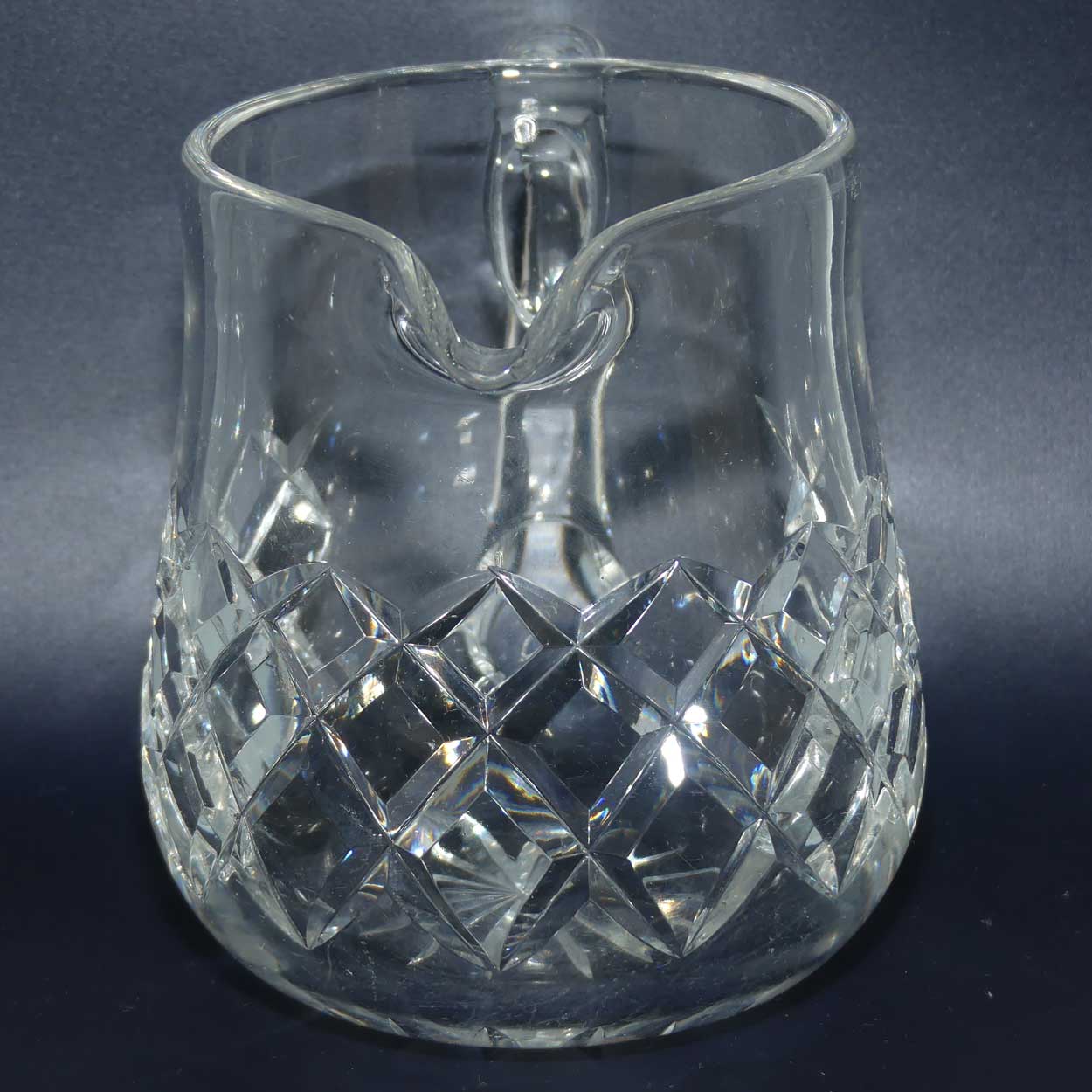 Round body Diamond Cut Crystal jug | Whisky Water Jug