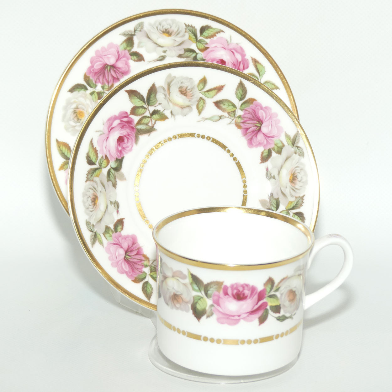Royal Worcester Royal Garden pattern tea can trio