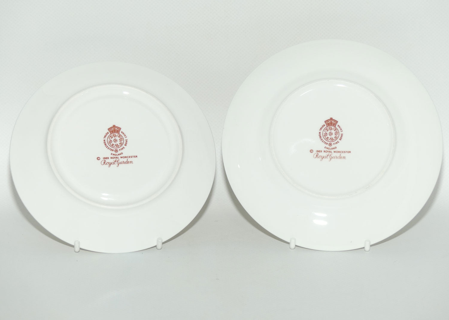 Royal Worcester Royal Garden pattern tea can trio