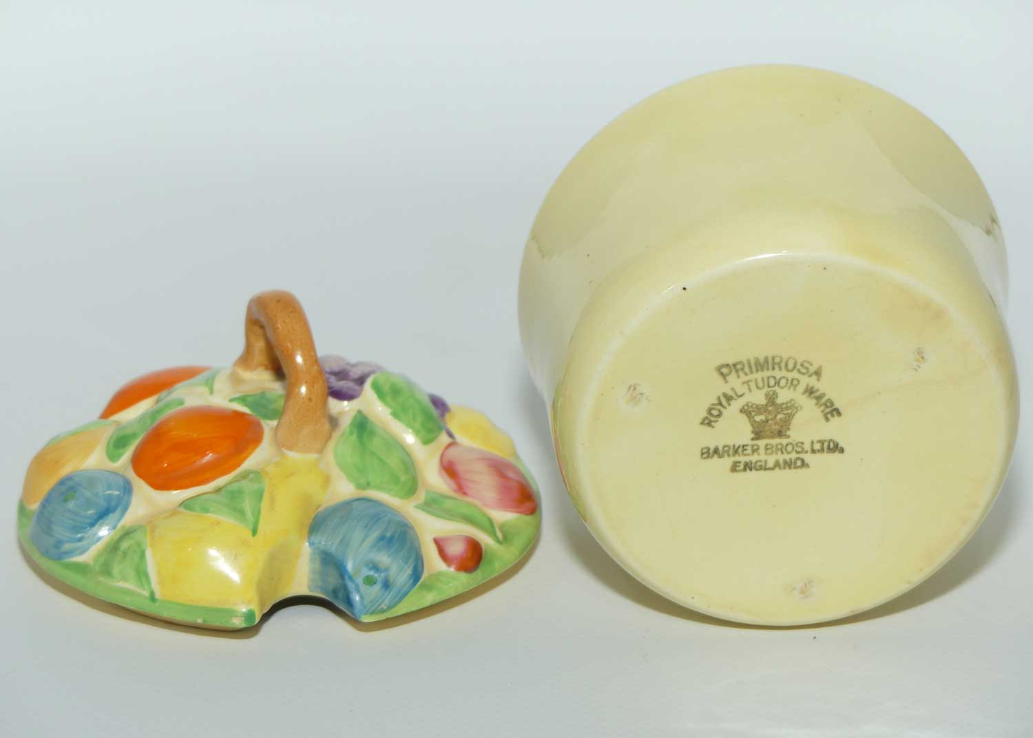 Royal Tudor Ware Primrosia covered jam pot