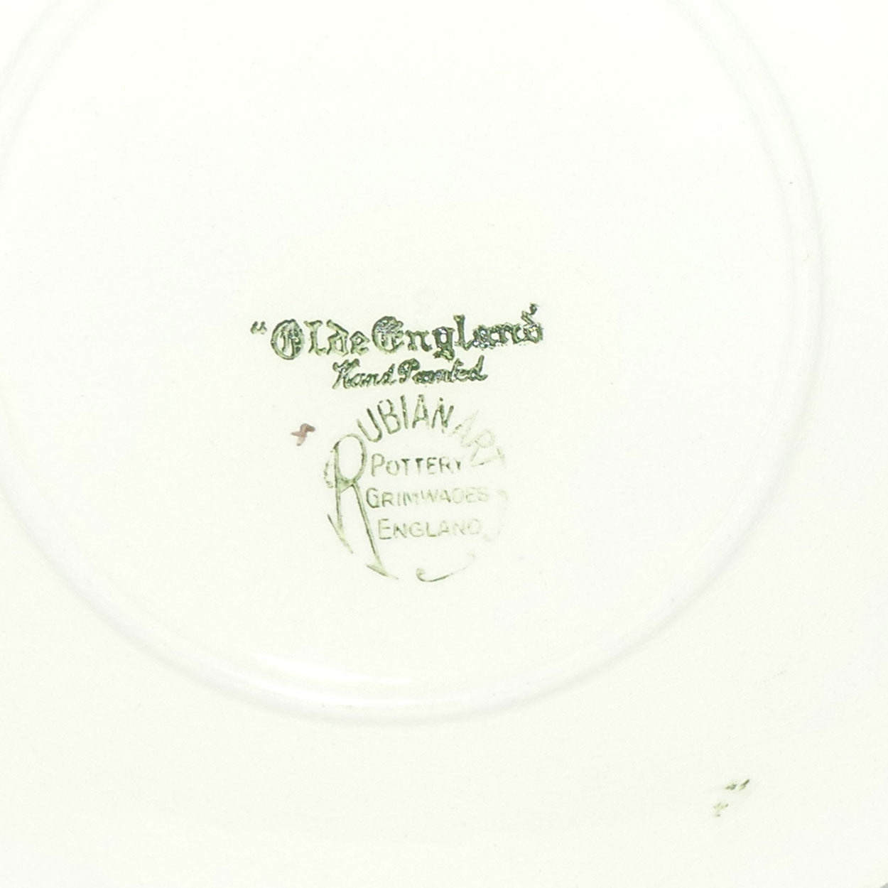 Rubian Art Pottery Grimwades Olde England low relief plate