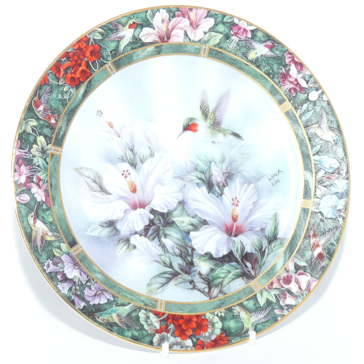 Bradex 84 G20 71.1 plate | Lena Liu's Hummingbird Treasury | The Ruby Throated Hummingbird + Cert