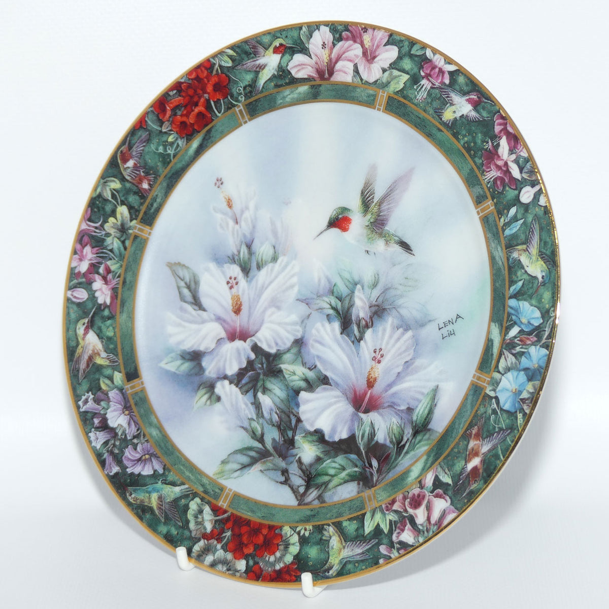 Bradex 84 G20 71.1 plate | Lena Liu's Hummingbird Treasury | The Ruby Throated Hummingbird + Cert