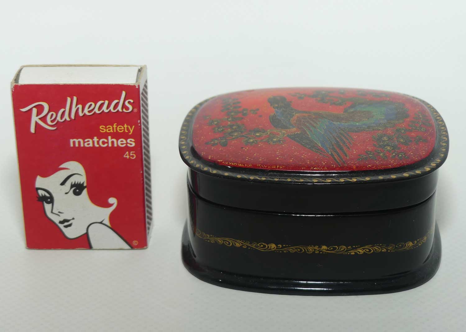 Enamel and Gilt Russian trinket box | Golden Cockerel