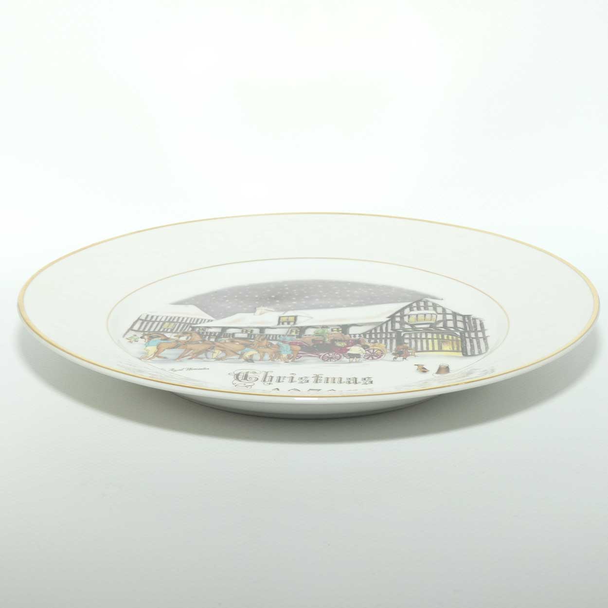 Royal Worcester Christmas plate | Christmas 1979 | God Rest Ye Merry, Gentlemen | boxed