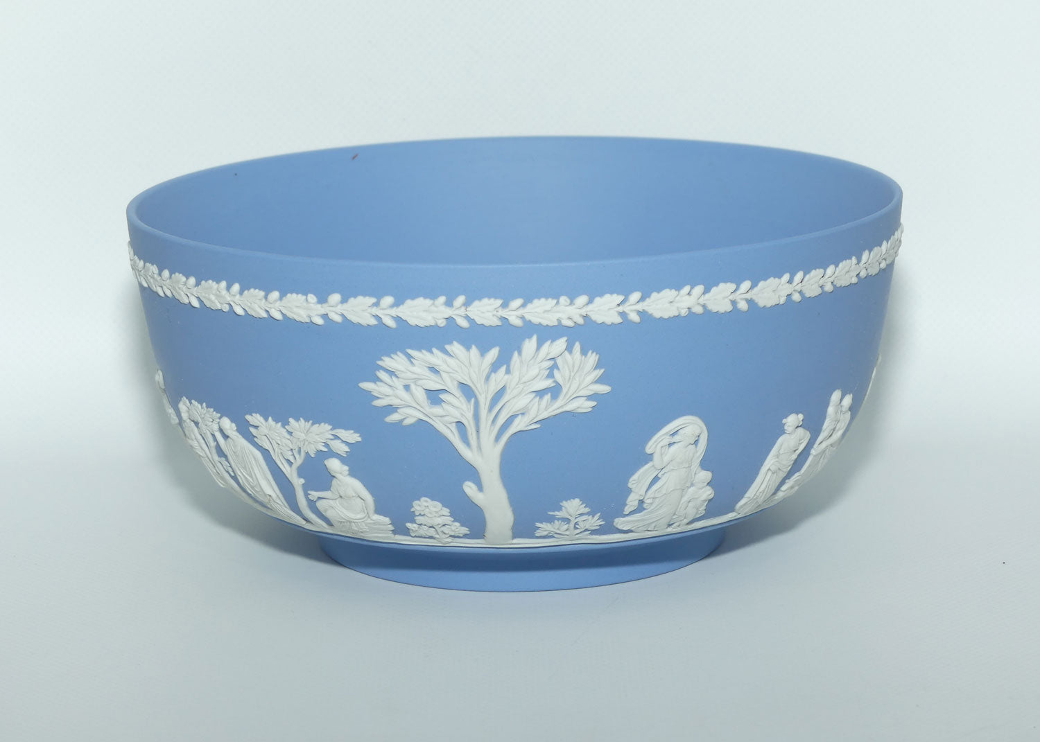 Wedgwood Jasper | White on Pale Blue bowl | Sacrifice Scene | 20cm diam