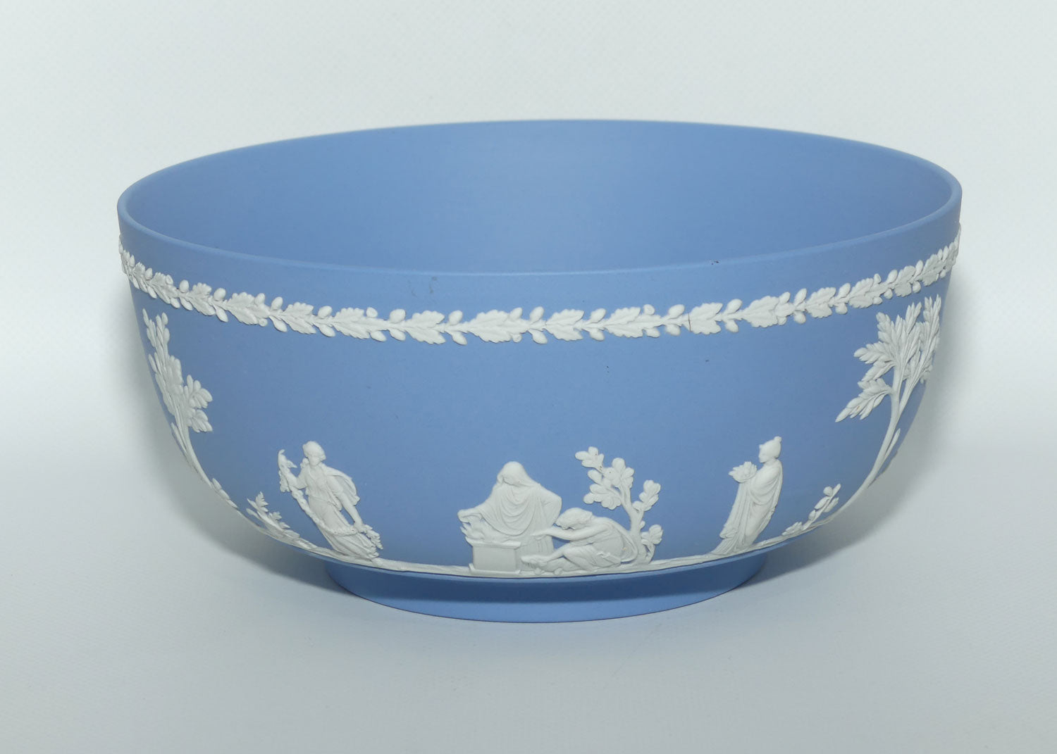 Wedgwood Jasper | White on Pale Blue bowl | Sacrifice Scene | 20cm diam