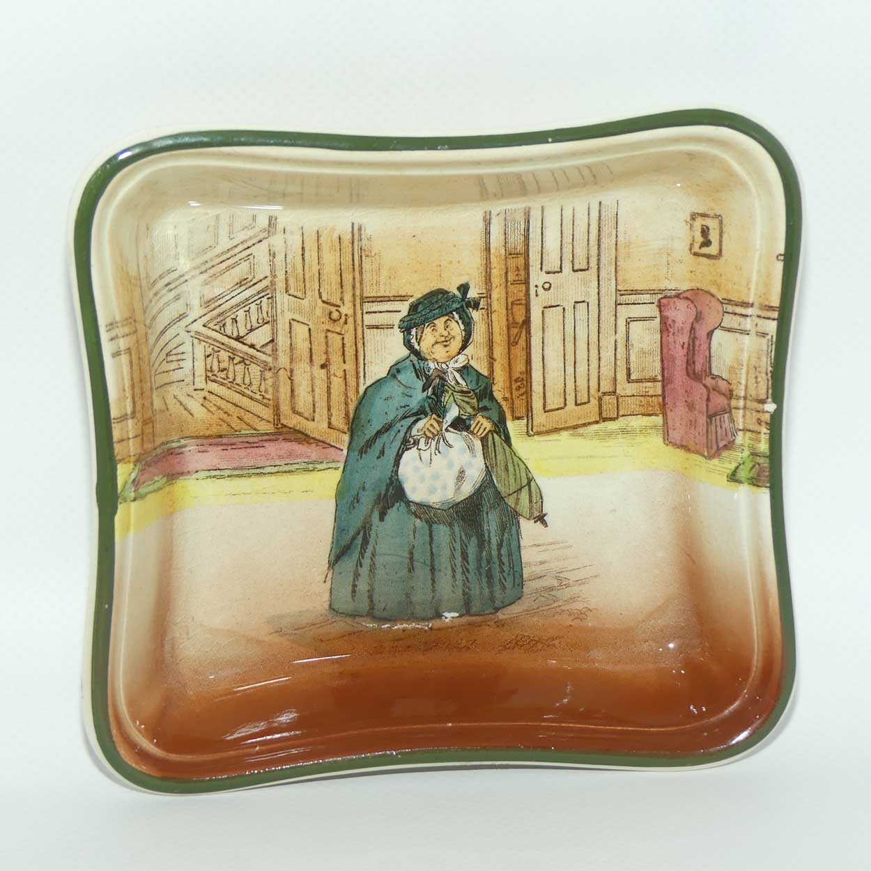 Royal Doulton Dickens Sairey Gamp square dish D2973