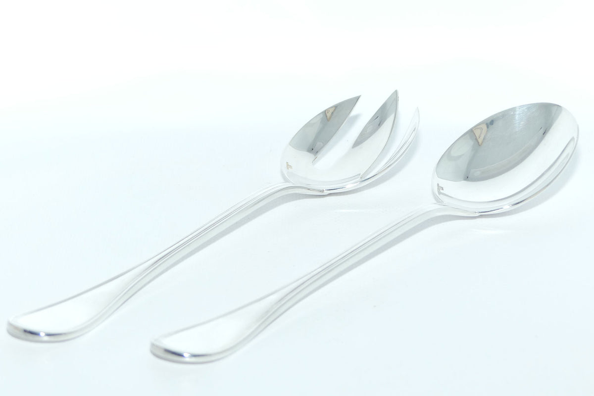 Christofle France | Albi design | Salad Server Pair | Spoon and Fork | 24cm long