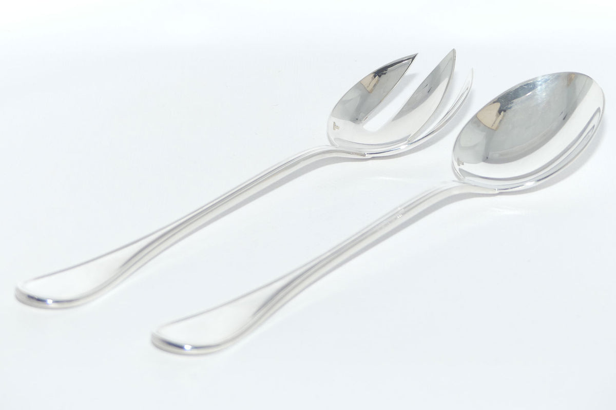 Christofle France | Albi design | Salad Server Pair | Spoon and Fork | 24cm long