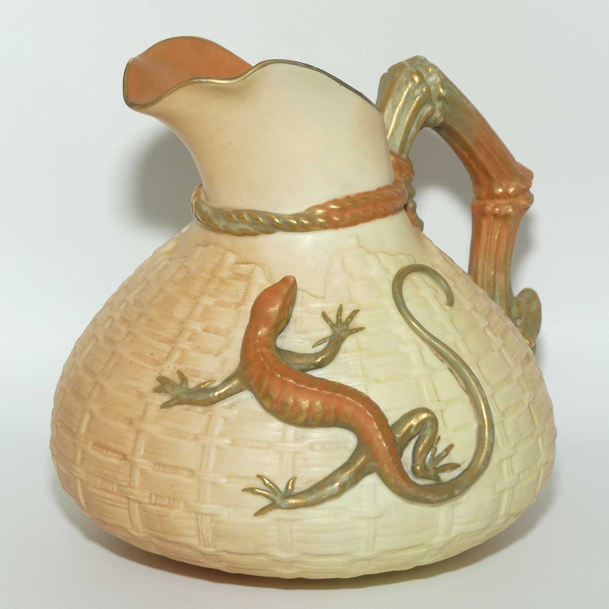 Royal Worcester Blush Ivory Salamander jug