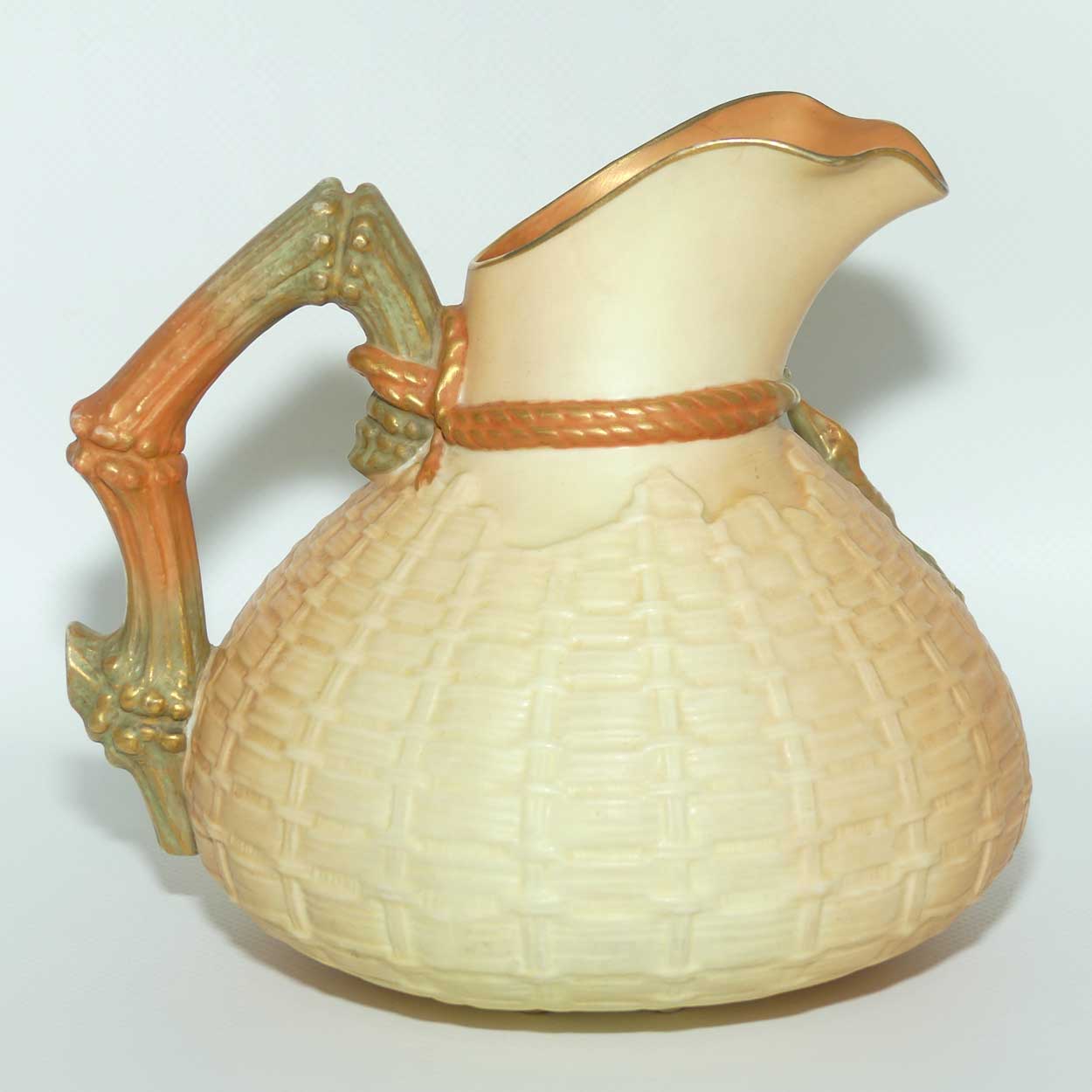 Royal Worcester Blush Ivory Salamander jug