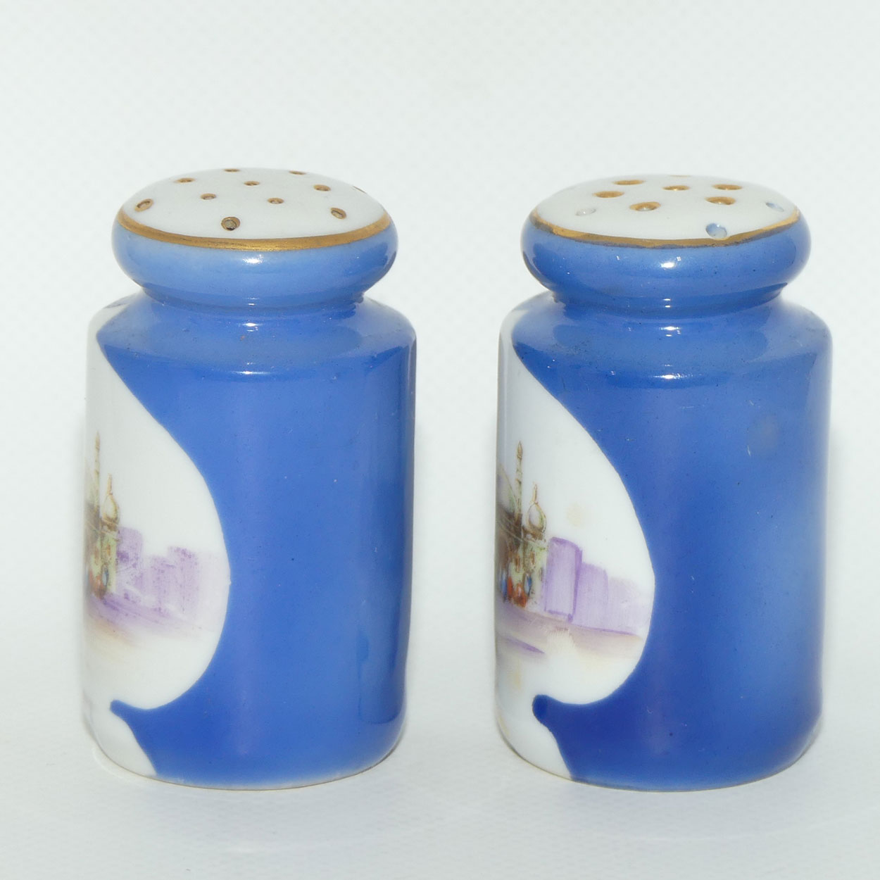 Early Noritake Middle East scene salt and pepper set
