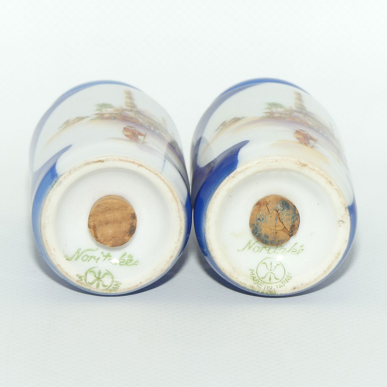 Early Noritake Middle East scene salt and pepper set