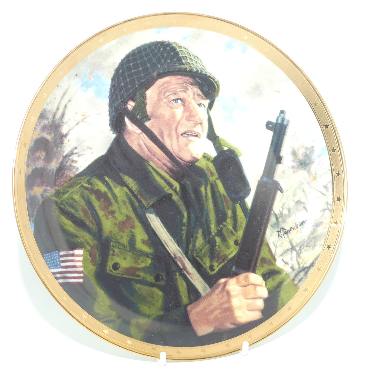 Franklin Mint Heirloom plate | John Wayne | Salute to the Soldier
