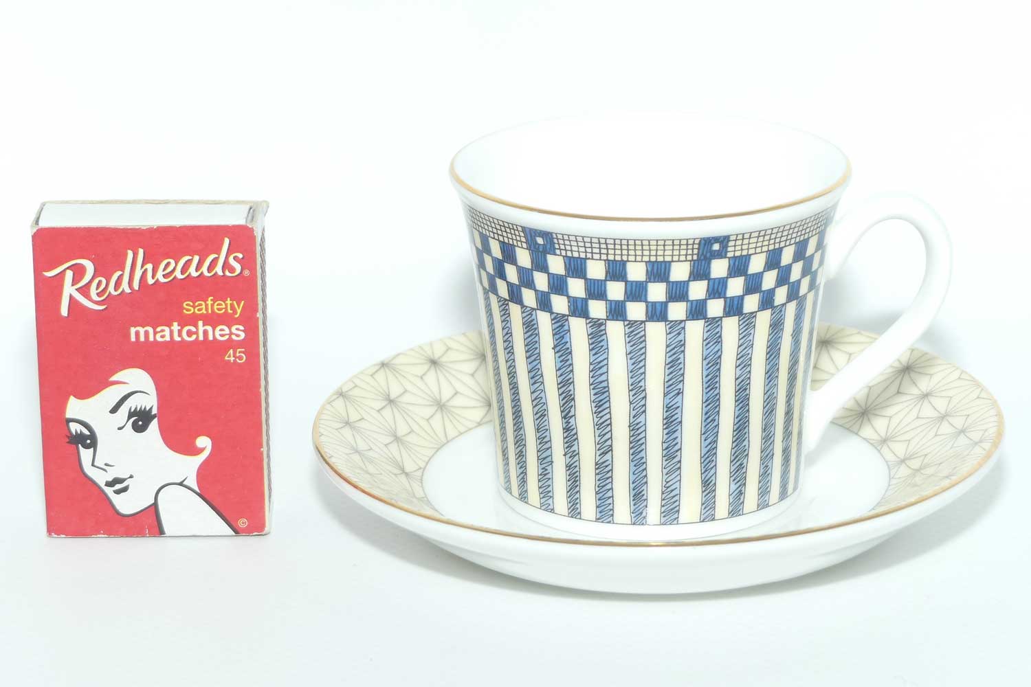 Wedgwood Bone China Samurai pattern | demi tasse cup and saucer | Espresso