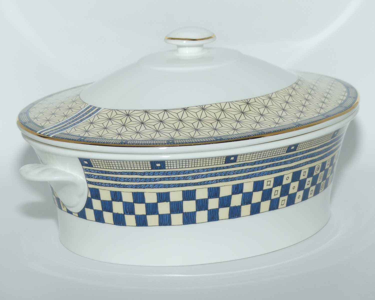 Wedgwood Bone China Samurai pattern | Covered Vegetable dish or tureen | #1