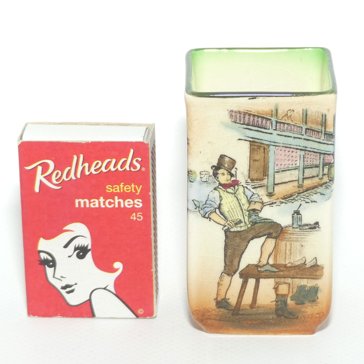 Royal Doulton Dickens Sam Weller small rectangular vase D2973