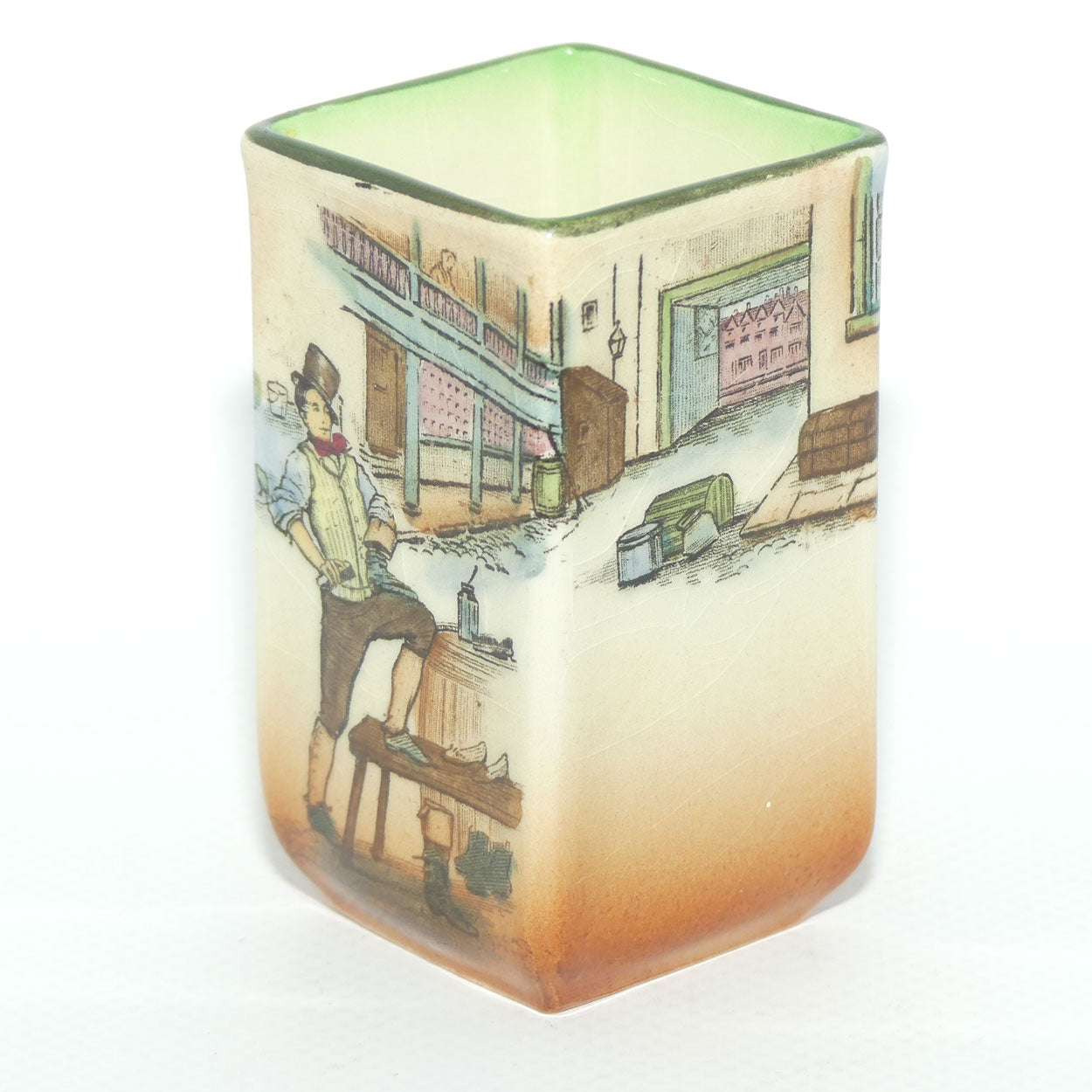 Royal Doulton Dickens Sam Weller small rectangular vase D2973