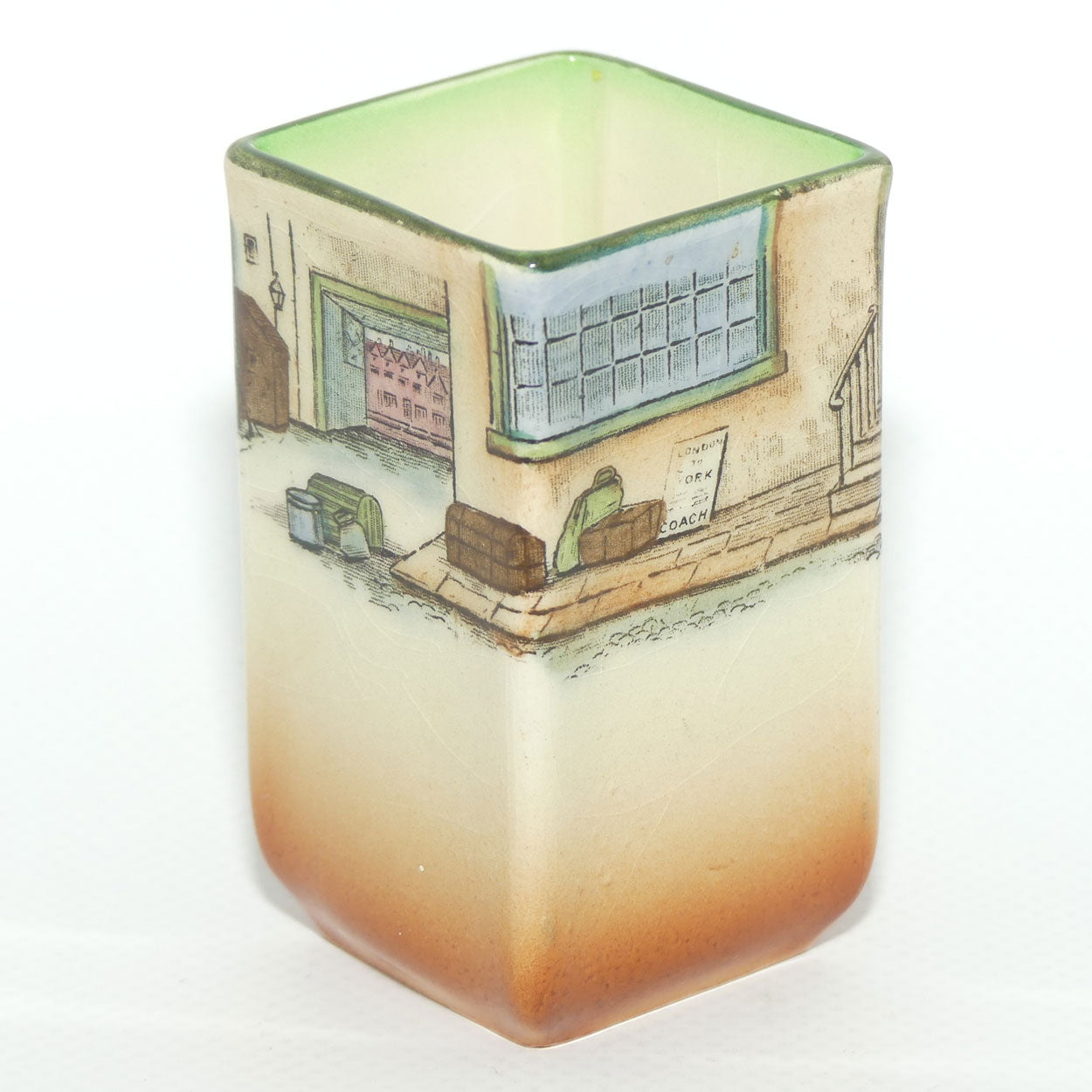 Royal Doulton Dickens Sam Weller small rectangular vase D2973