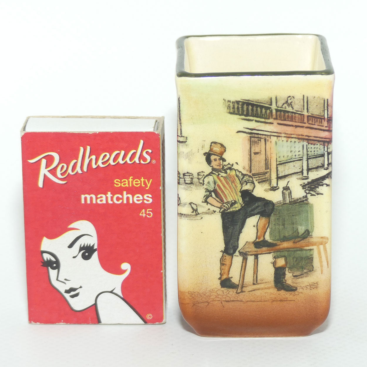 Royal Doulton Dickens Sam Weller small rectangular vase D5175