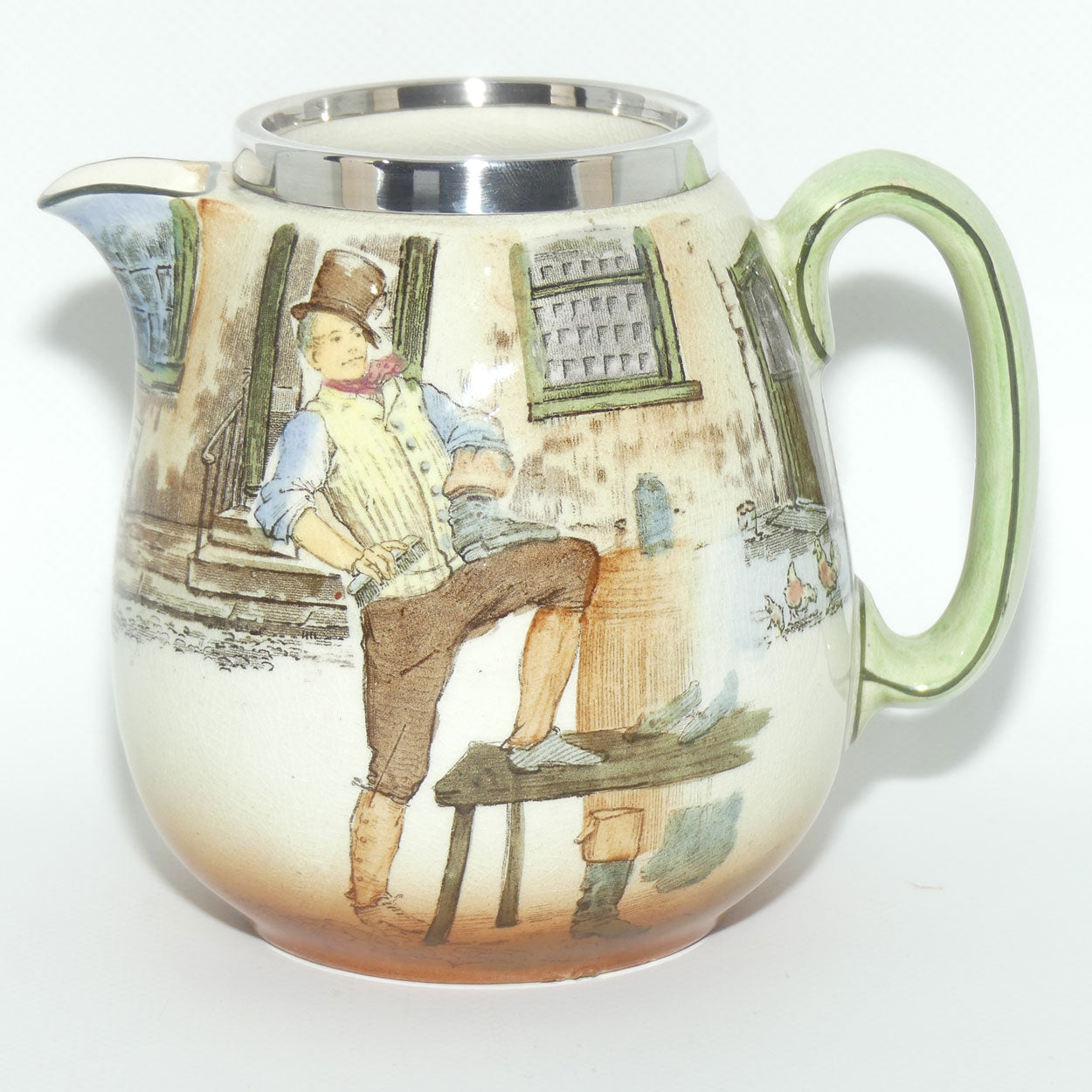 Royal Doulton Dickens Sam Weller Don shape jug (Silver rim)
