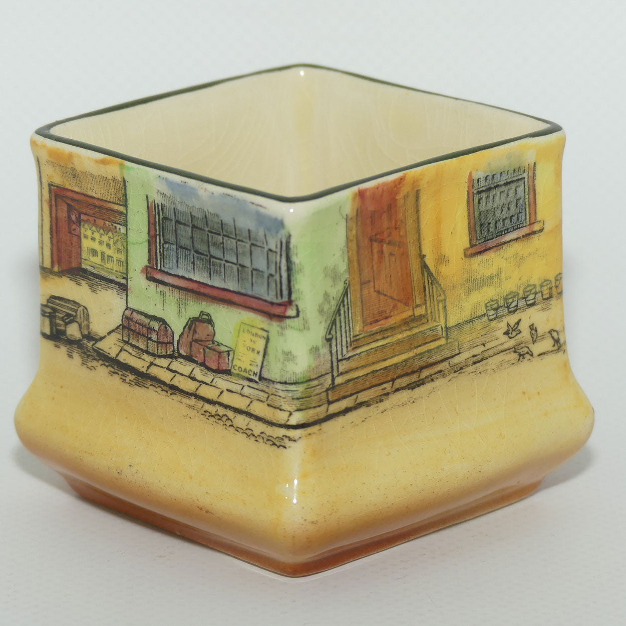 Royal Doulton Dickens Sam Weller small square vase D5175 | Shape 7013 | #1