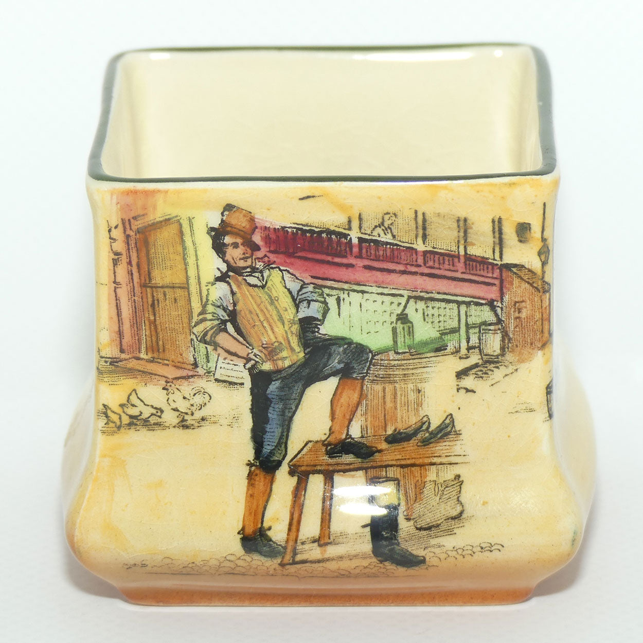 Royal Doulton Dickens Sam Weller small square vase D5175 | Shape 7013 | #1