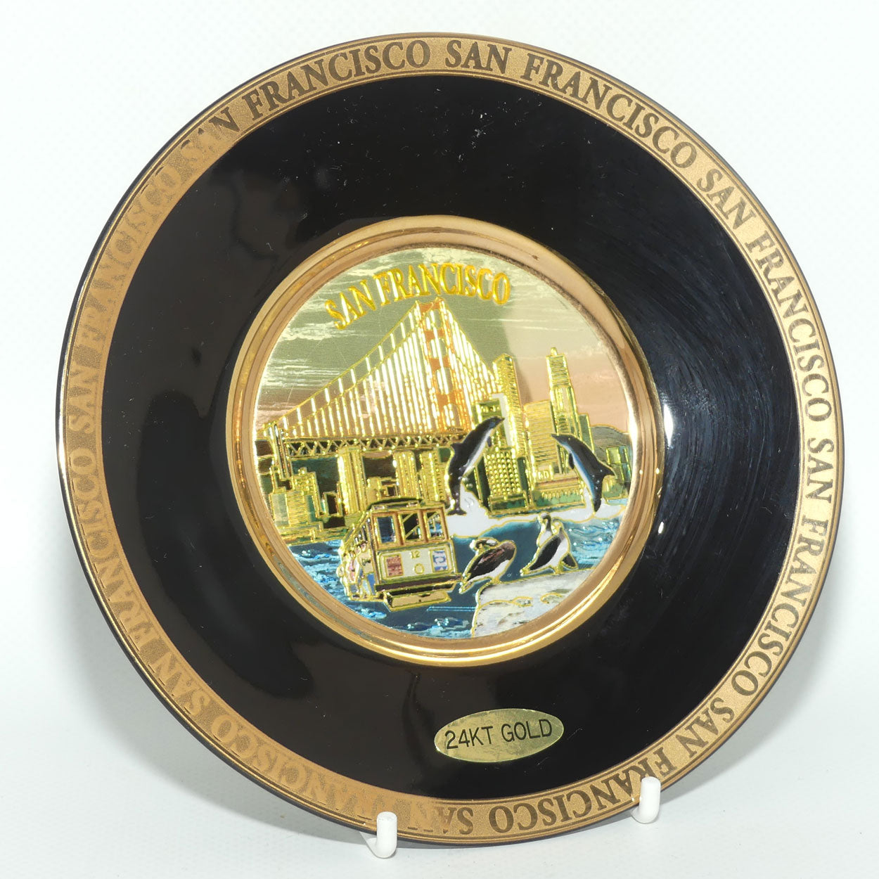 Chokin | The Art of Chokin | San Francisco plate | Black | Boxed