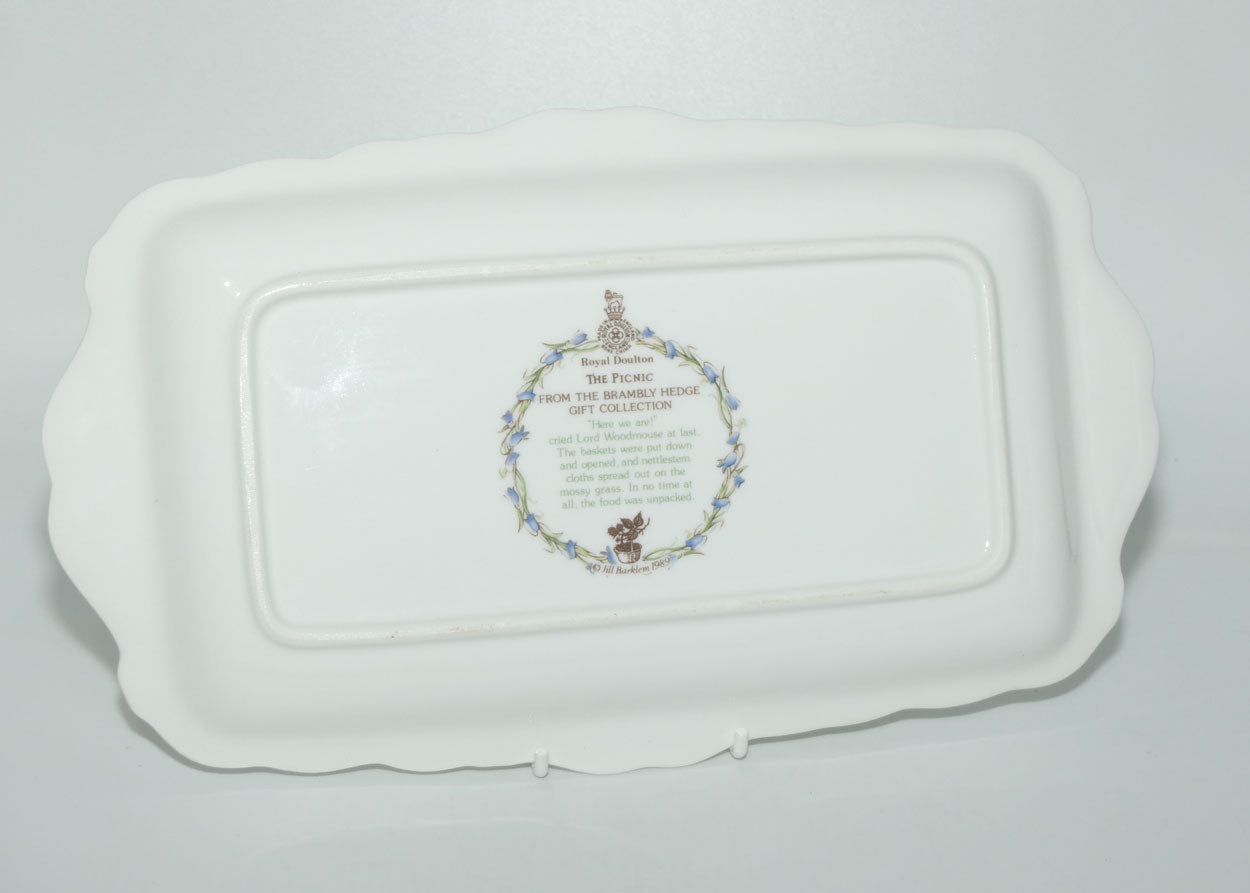 Royal Doulton Brambly Hedge Giftware | The Picnic sandwich tray | 29.5cm long | boxed