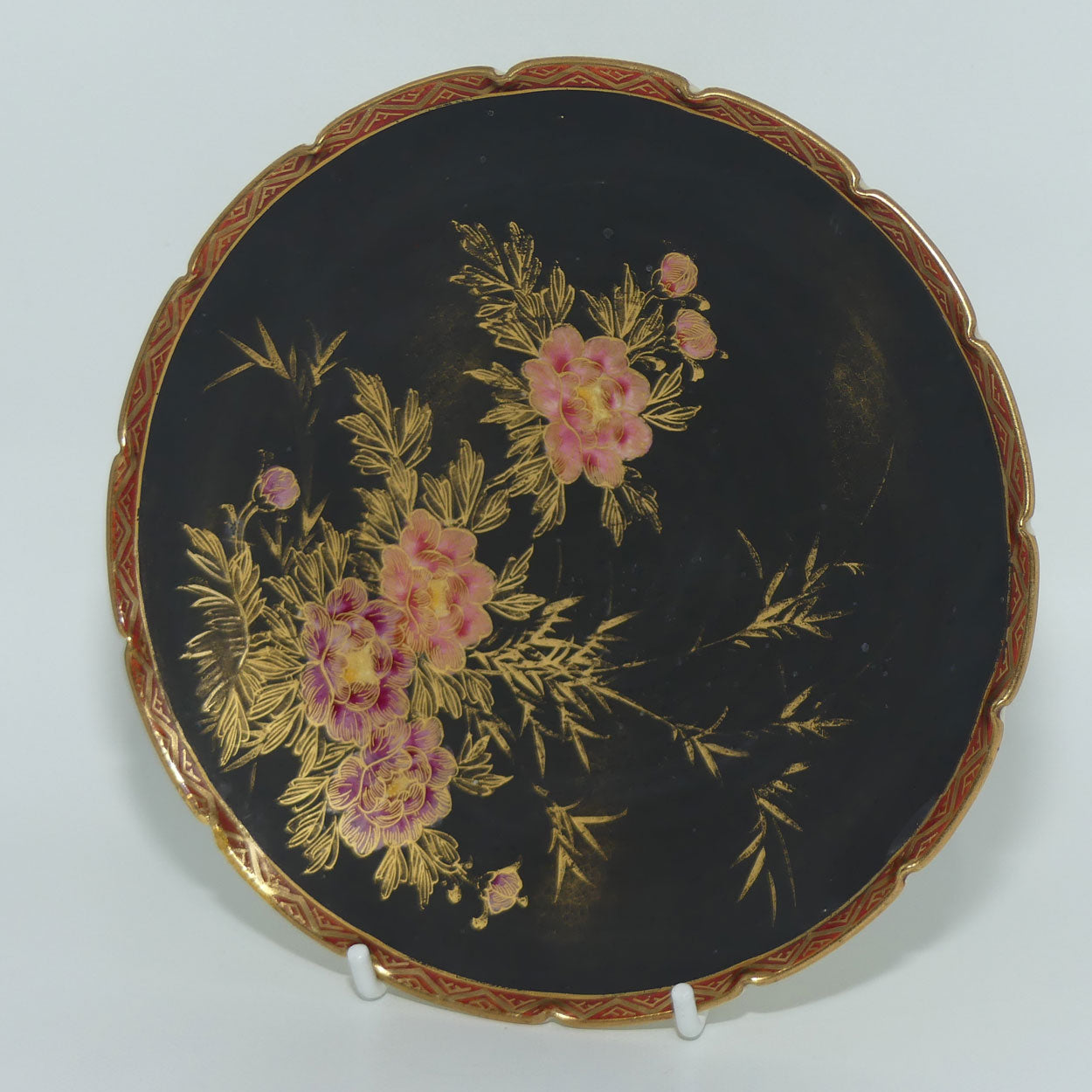 Satsuma Japan small Gilt Peony plate | 16cm